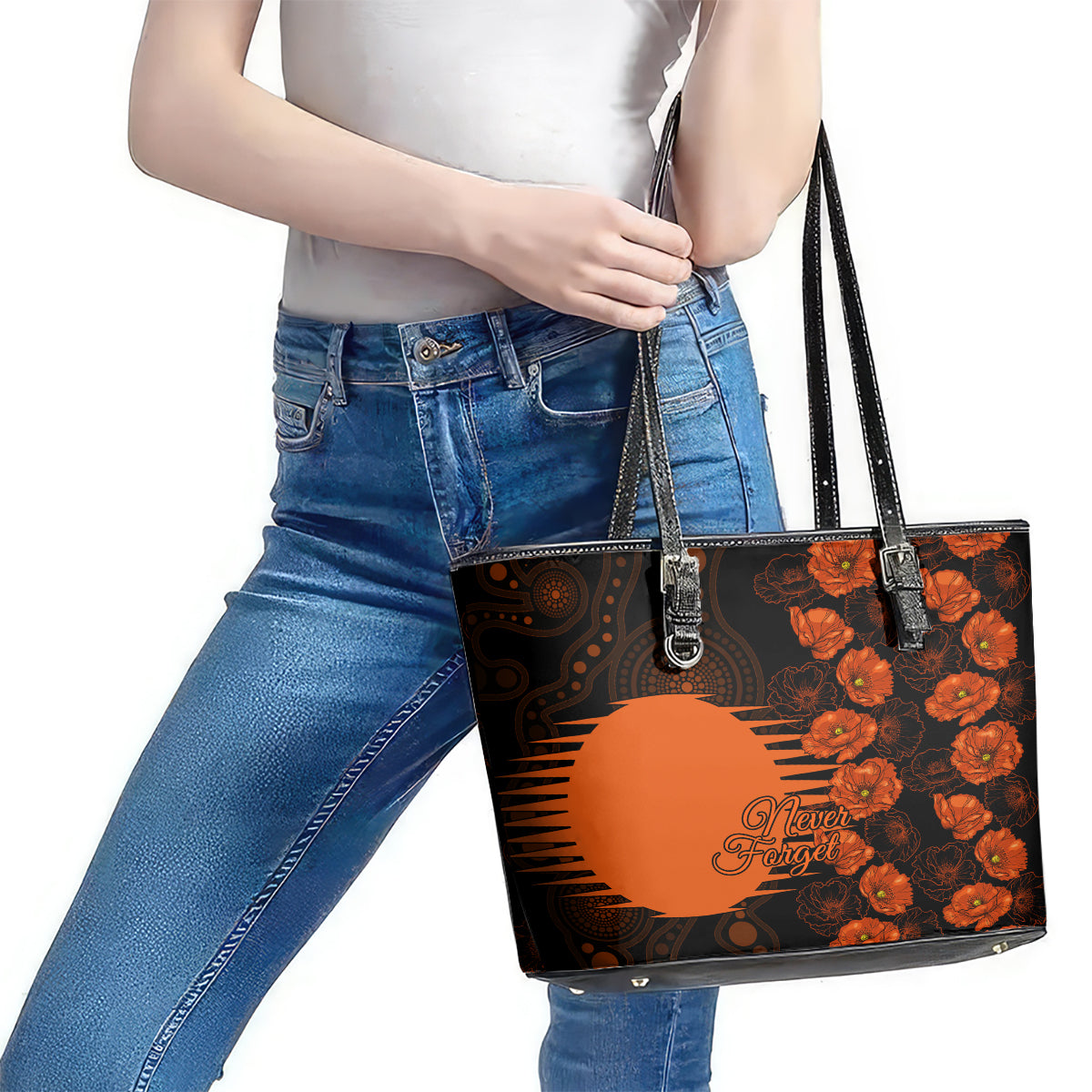 scorchers-cricket-never-forget-custom-leather-tote-bag-anzac-day-with-poppy-aboriginal