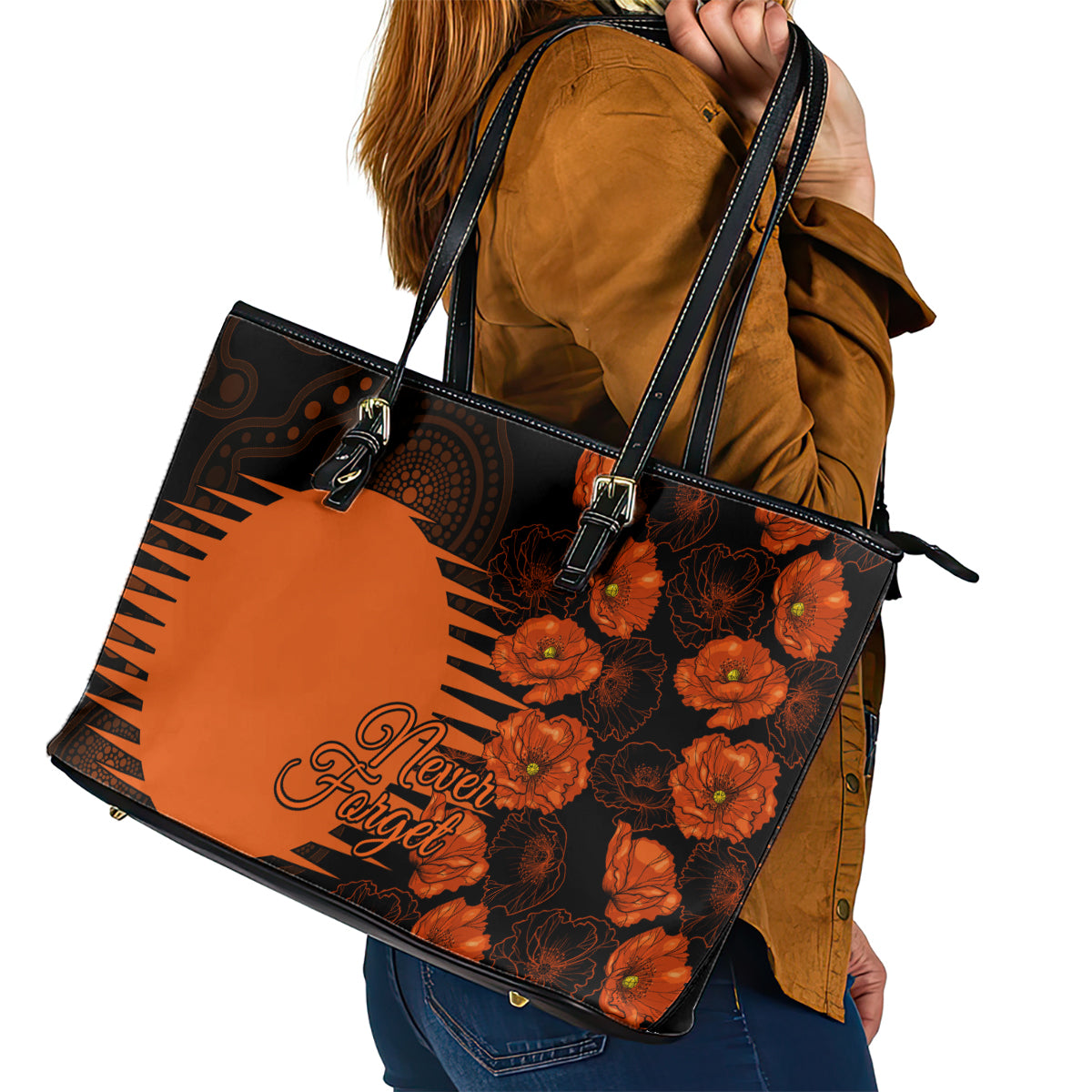 scorchers-cricket-never-forget-custom-leather-tote-bag-anzac-day-with-poppy-aboriginal