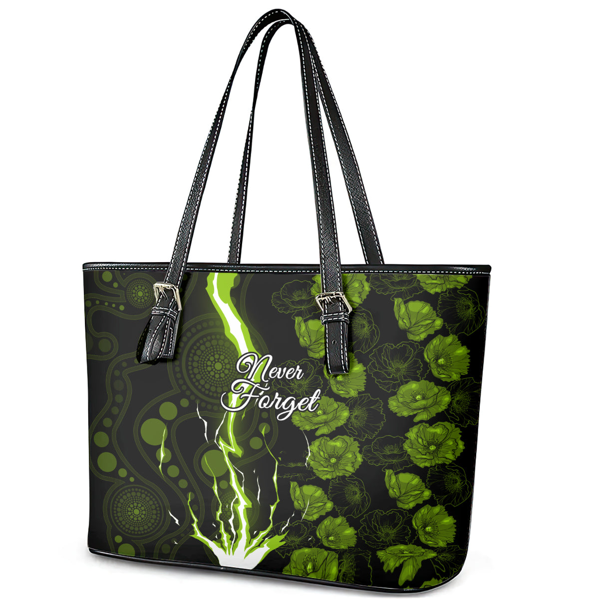 thunder-cricket-never-forget-custom-leather-tote-bag-anzac-day-with-poppy-aboriginal