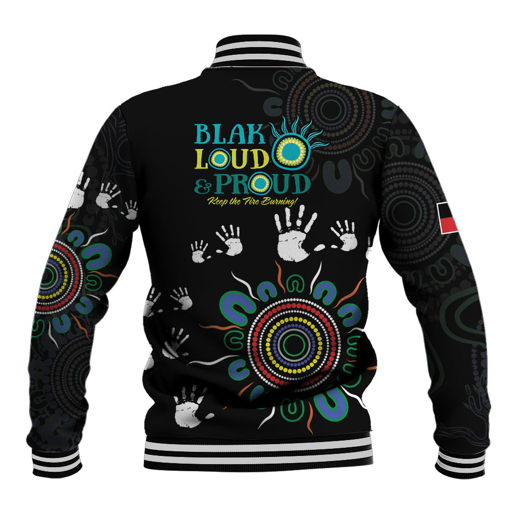 NAIDOC 2024 Indigenous Aboriginal Baseball Jacket The Fire Burns Forever