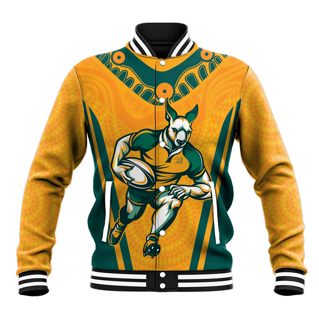 Custom Australia Rugby Baseball Jacket Wallabies Mascots Sporty Version