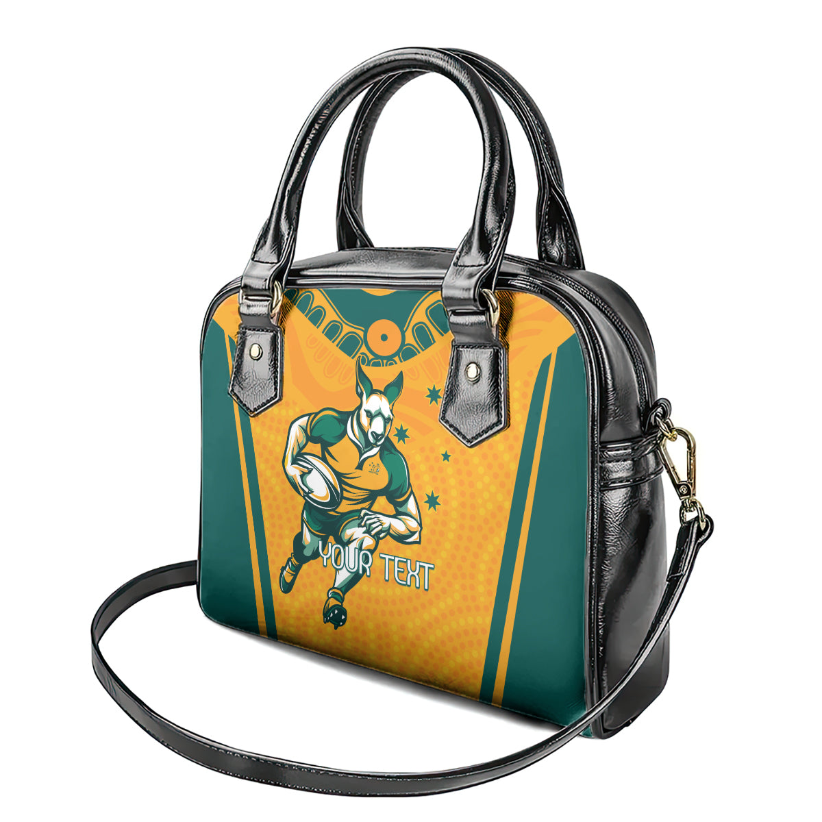 Custom Australia Rugby Shoulder Handbag Wallabies Mascots Sporty Version