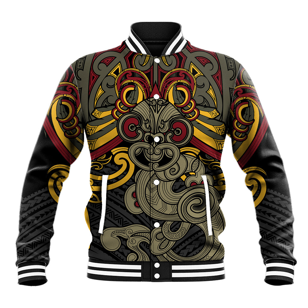 Maori Hei Tiki Tribal Tattoo Baseball Jacket