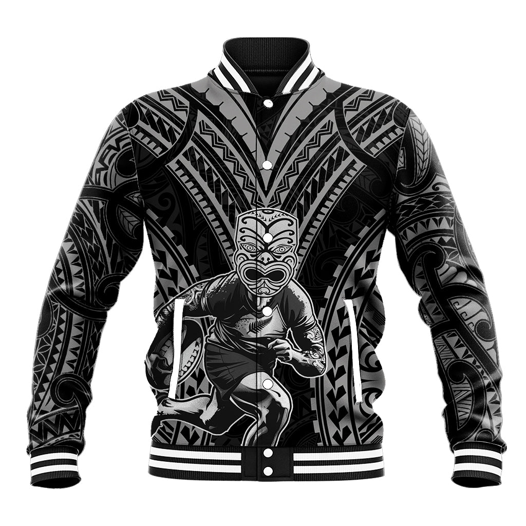 Custom New Zealand Rugby Baseball Jacket Maori All Black Warrior Tribal Tattoo