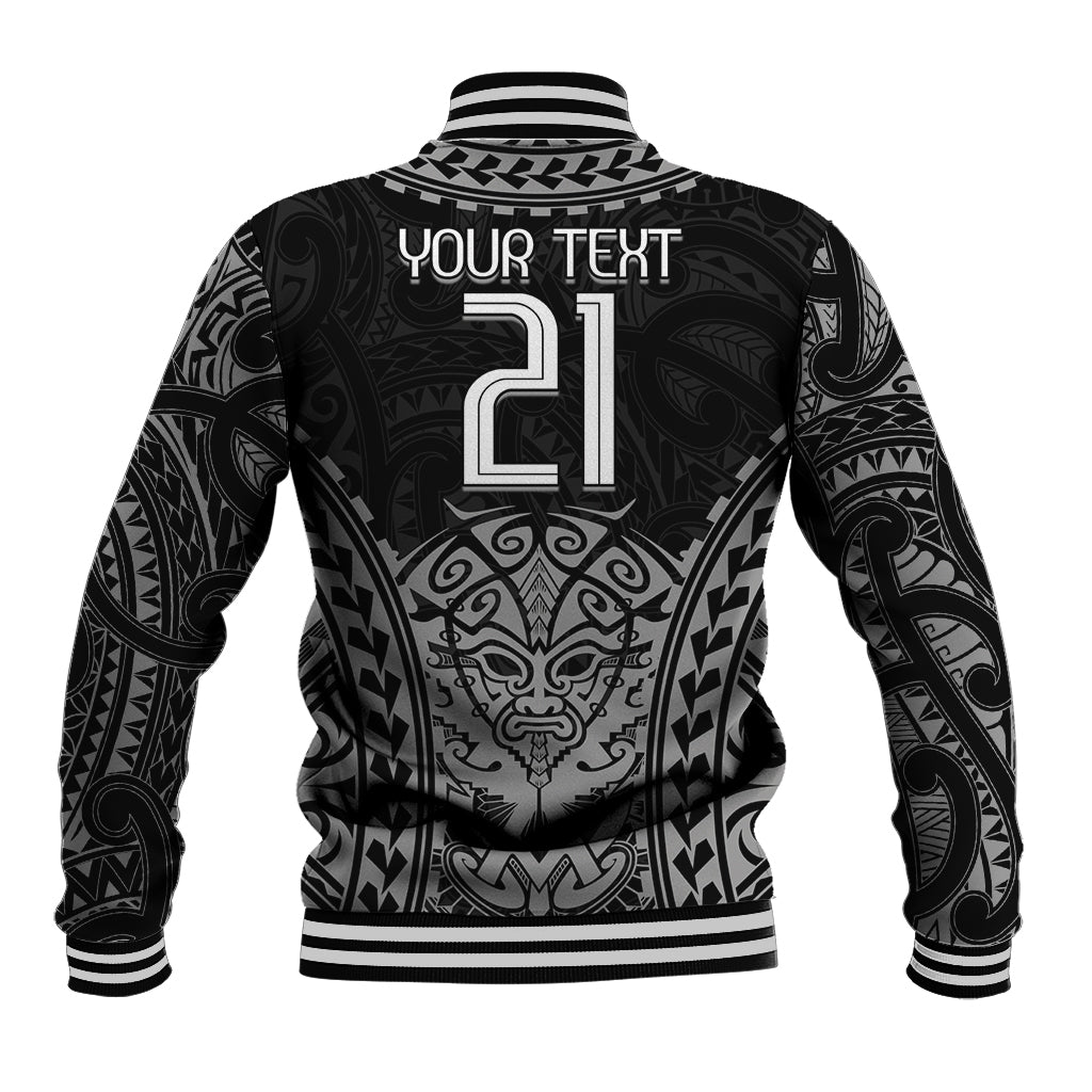 Custom New Zealand Rugby Baseball Jacket Maori All Black Warrior Tribal Tattoo