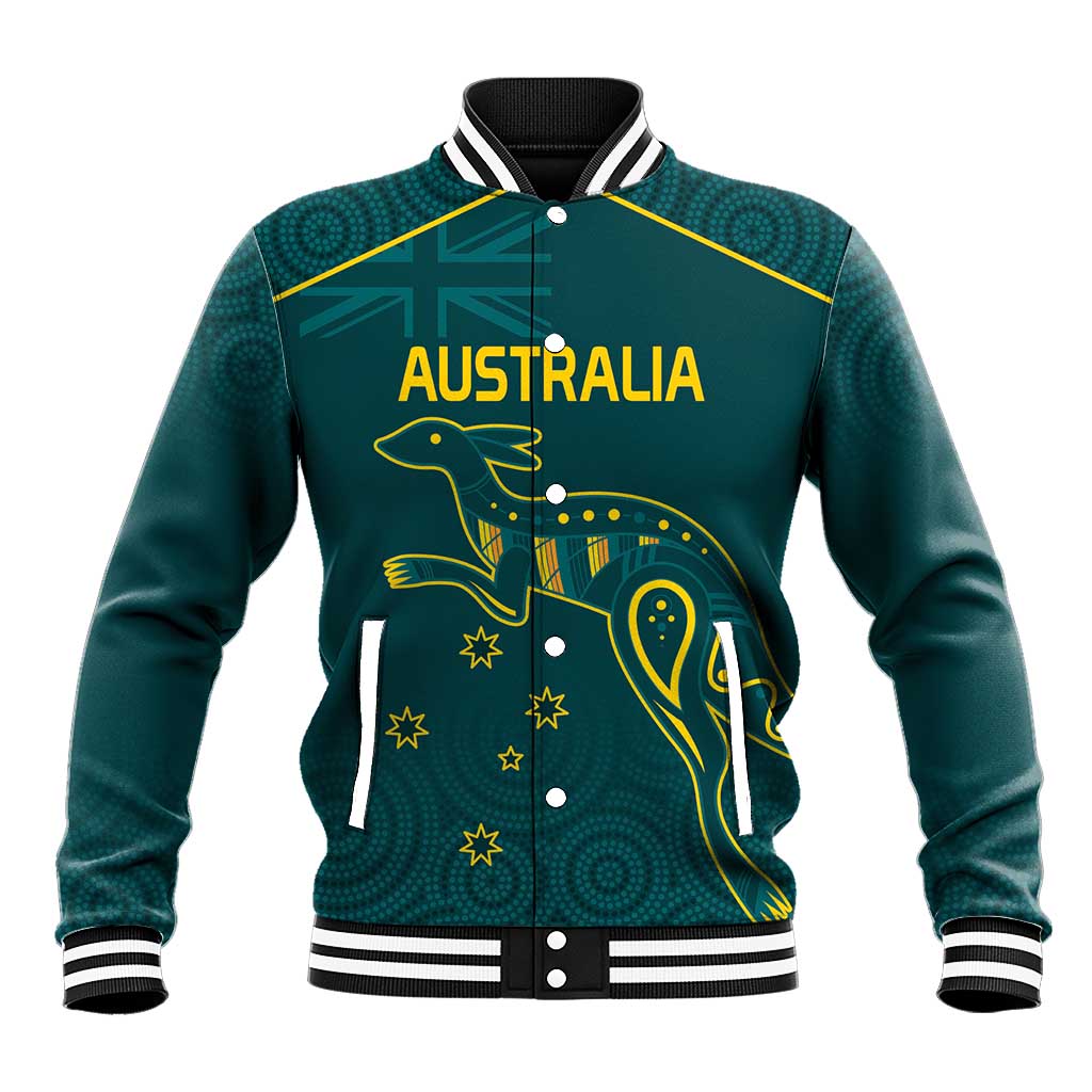 Custom Australia Rugby Baseball Jacket Proud of Aussie Kangaroo