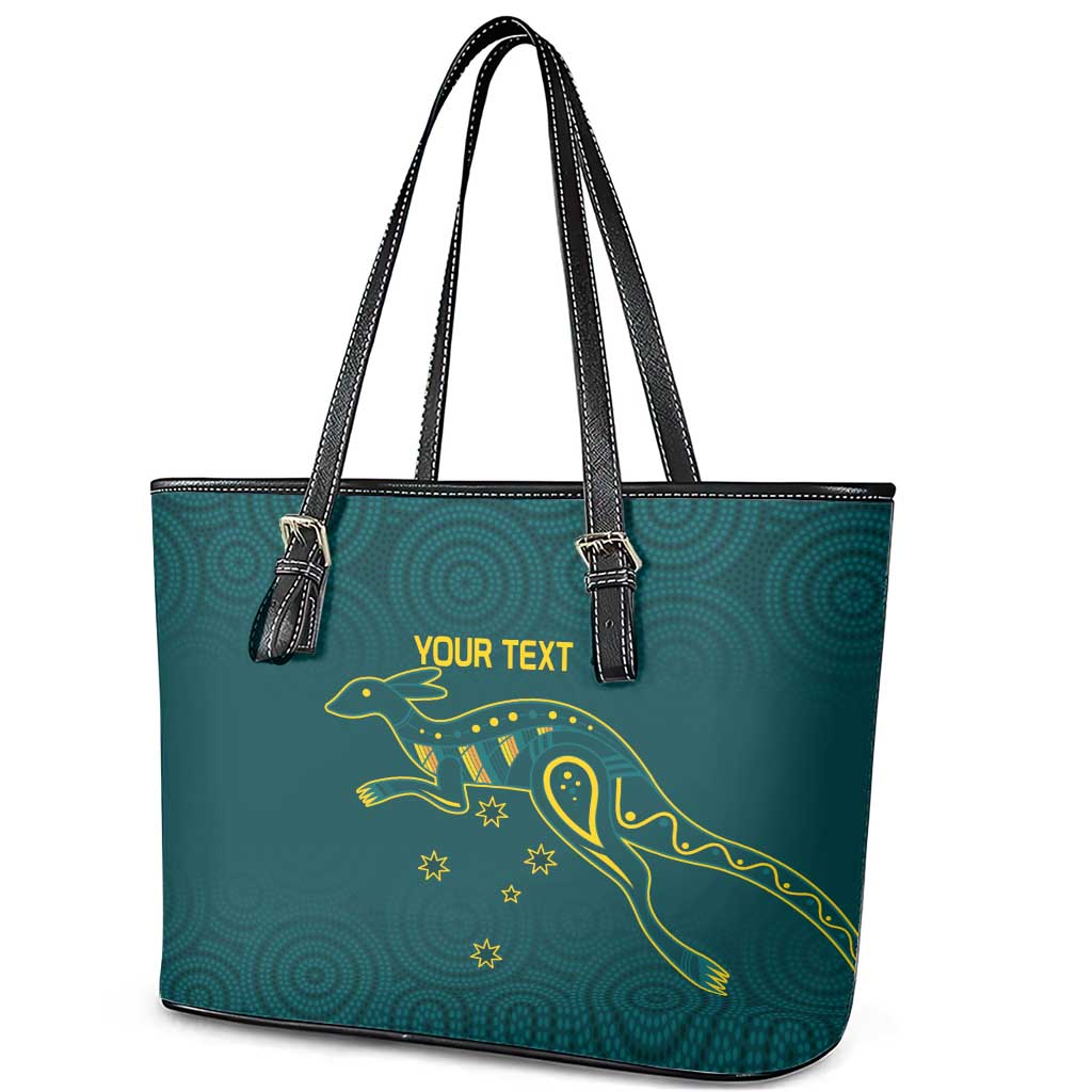 Custom Australia Rugby Leather Tote Bag Proud of Aussie Kangaroo