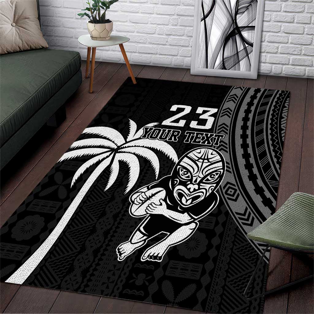 Custom Fiji New Zealand Rugby Area Rug Make History Together