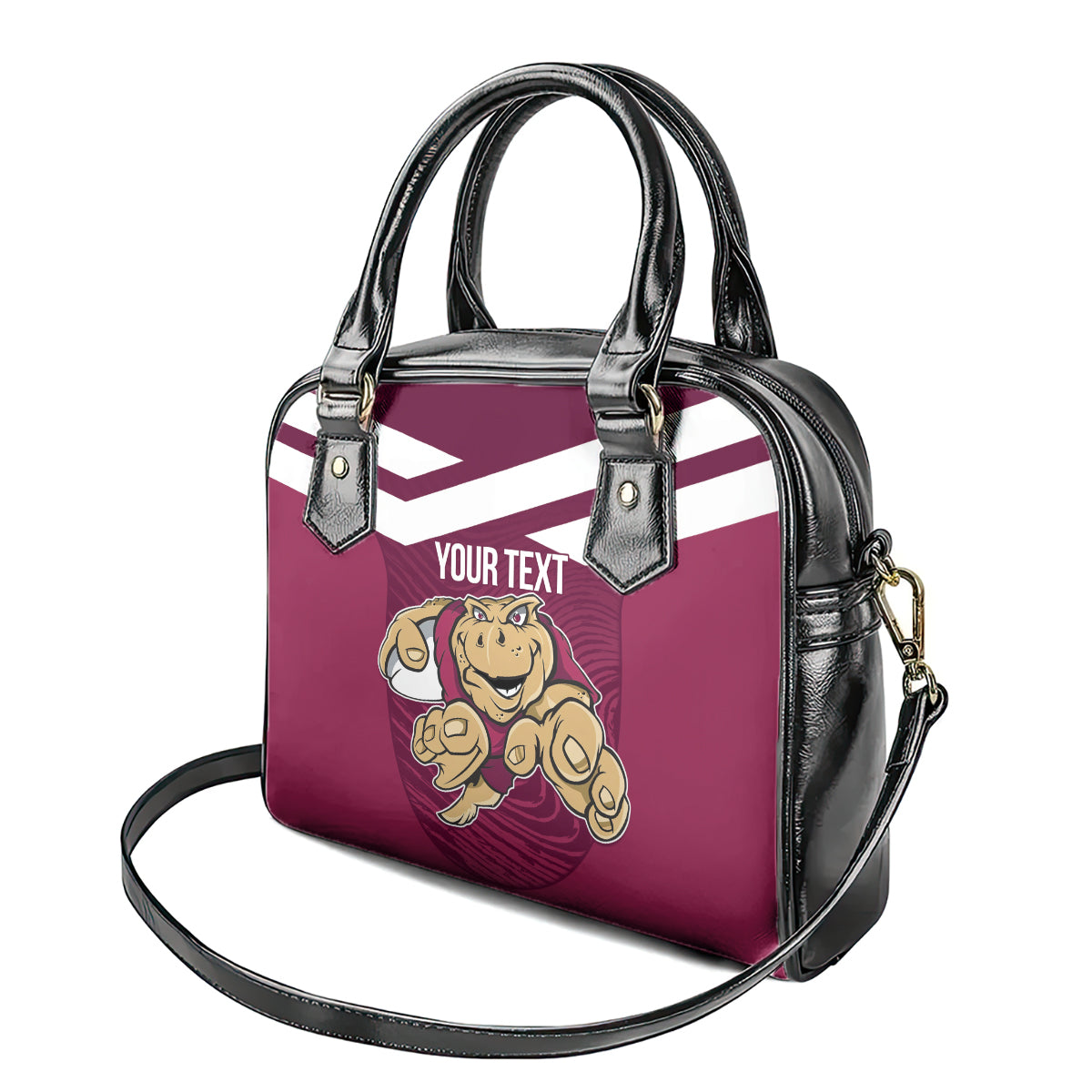 Custom Queensland Rugby Shoulder Handbag Maroons Cane Toad Origin Sporty