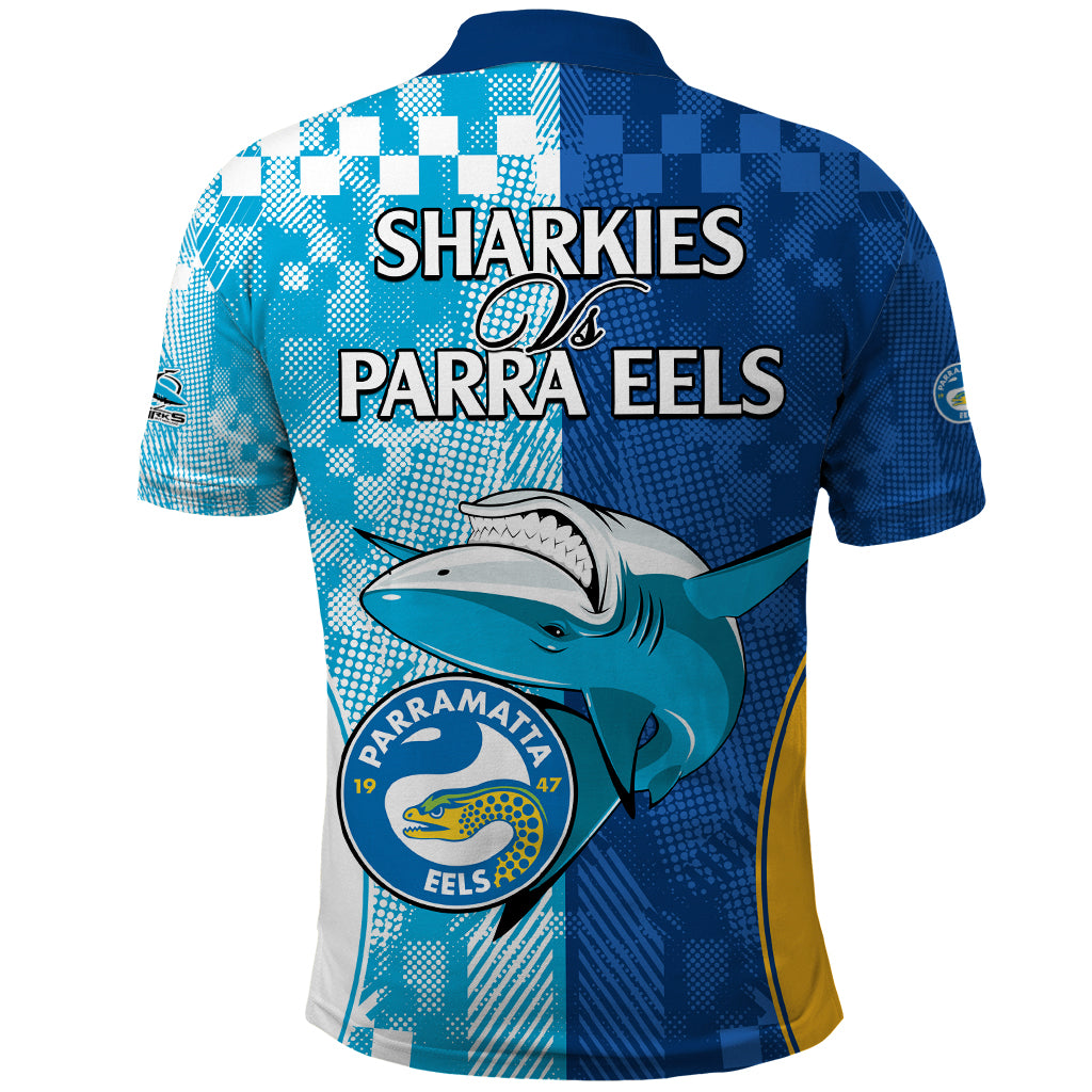 NRL Shark Combine Eels Rugby Polo Shirt Sporty Style LT9