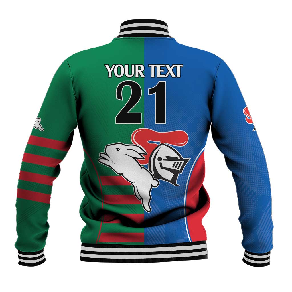 Custom Knights and Rabbitohs Rugby Baseball Jacket Sporty Style