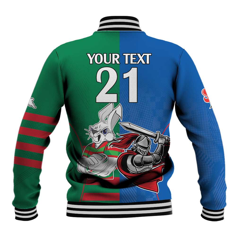 Custom Knights and Rabbitohs Mascot Together Baseball Jacket