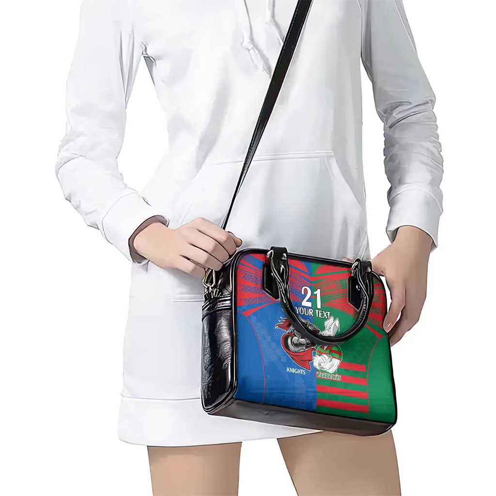 Custom Knights and Rabbitohs Mascot Together Shoulder Handbag