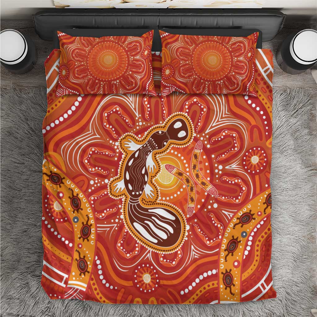 Aboriginal Goanna Art Bedding Set Native Australian Animals