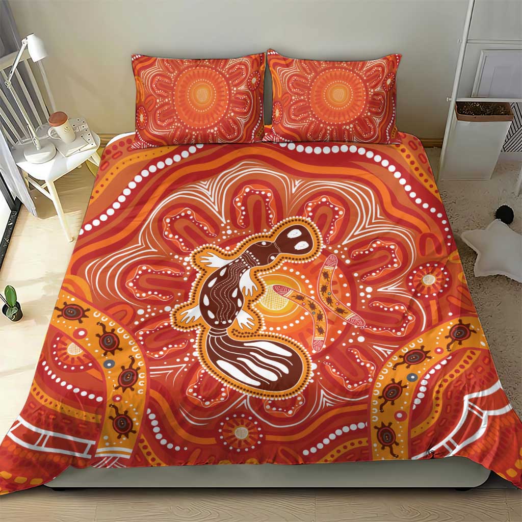 Aboriginal Goanna Art Bedding Set Native Australian Animals