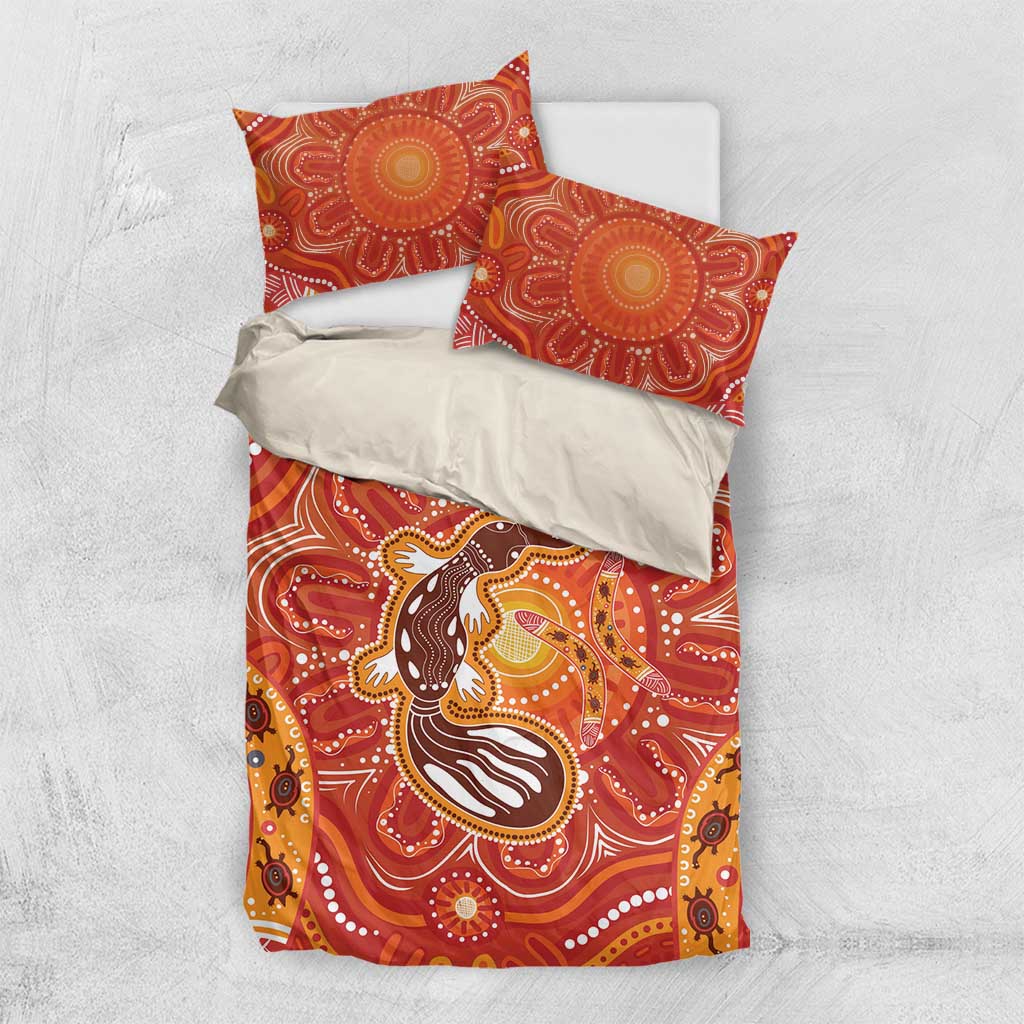 Aboriginal Goanna Art Bedding Set Native Australian Animals