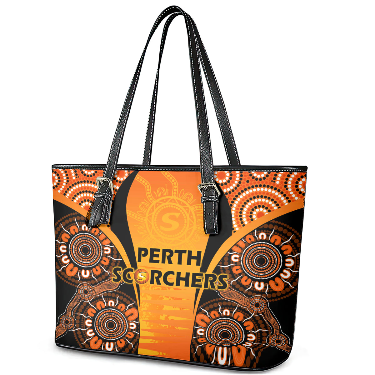 made-tough-scorchers-custom-leather-tote-bag-champions-bbl13-aboriginal-version