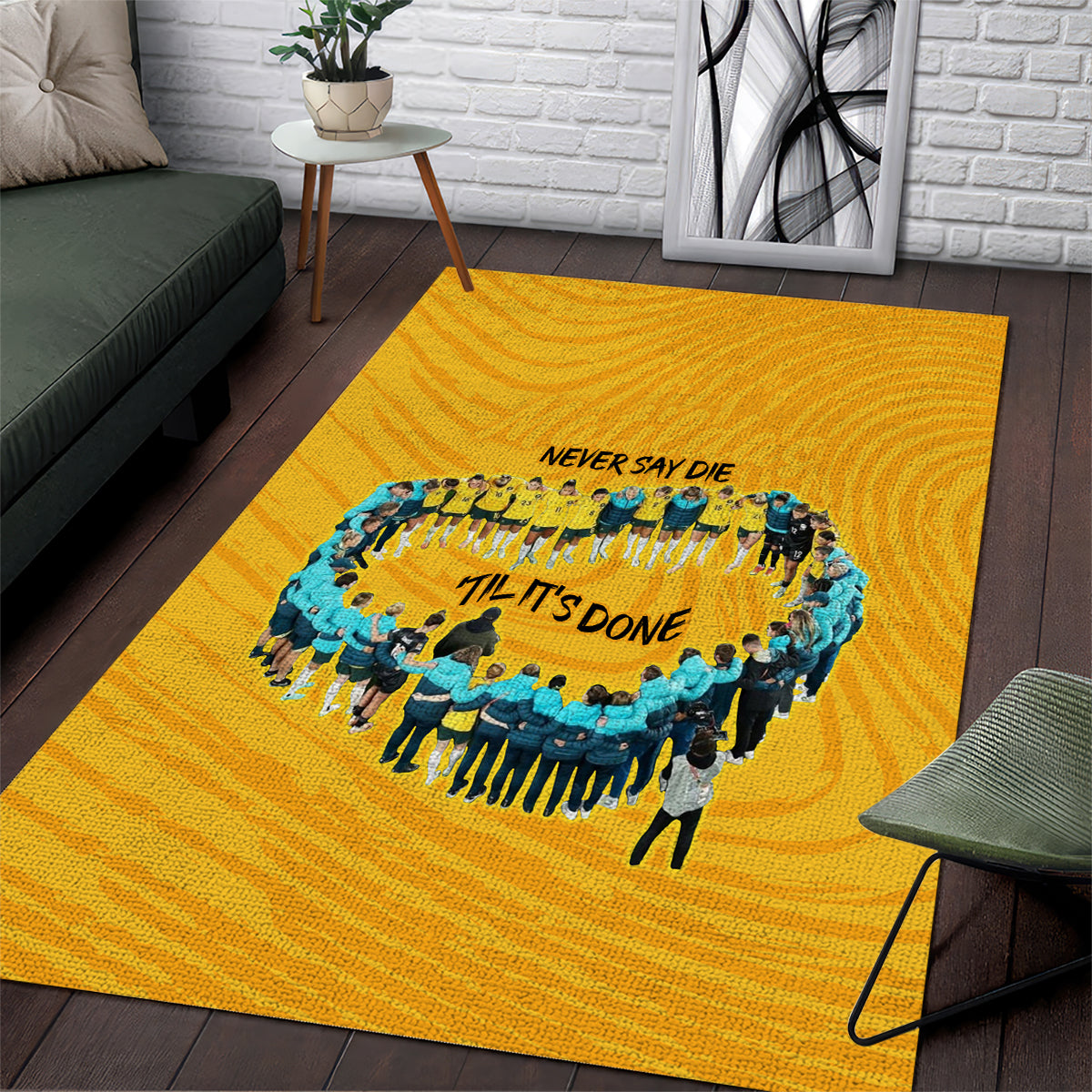 matildas-til-its-done-custom-area-rug-australia-womens-soccer-gold-style