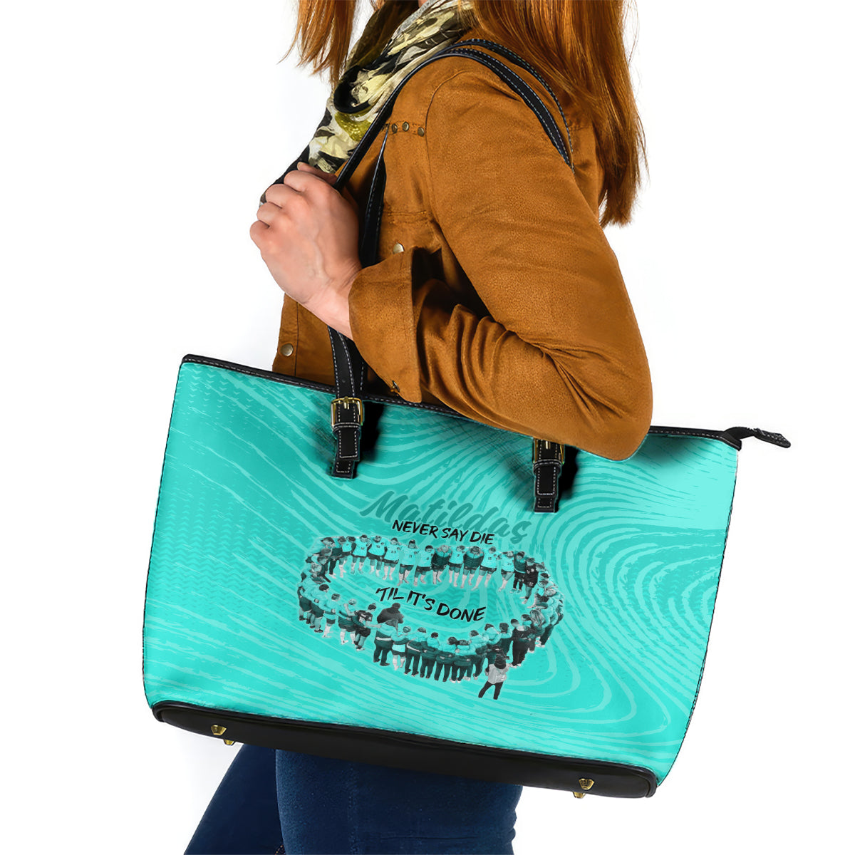 matildas-til-its-done-custom-leather-tote-bag-australia-womens-soccer-turquoise-style