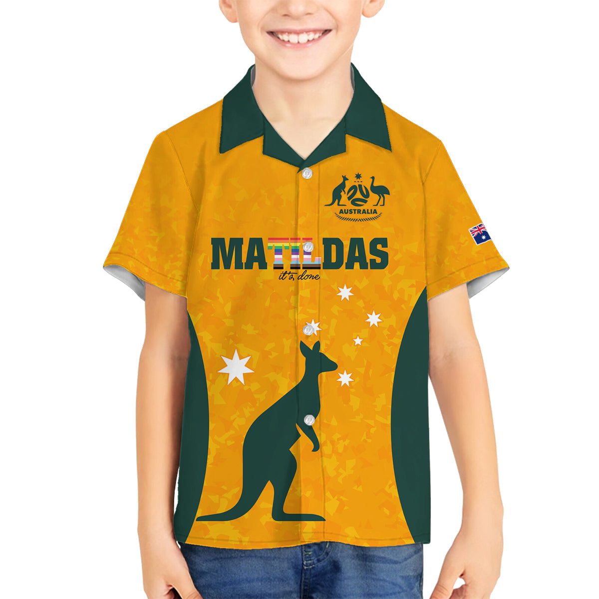 custom-australia-matildas-pride-with-kangaroo-family-matching-long-sleeve-bodycon-dress-and-hawaiian-shirt