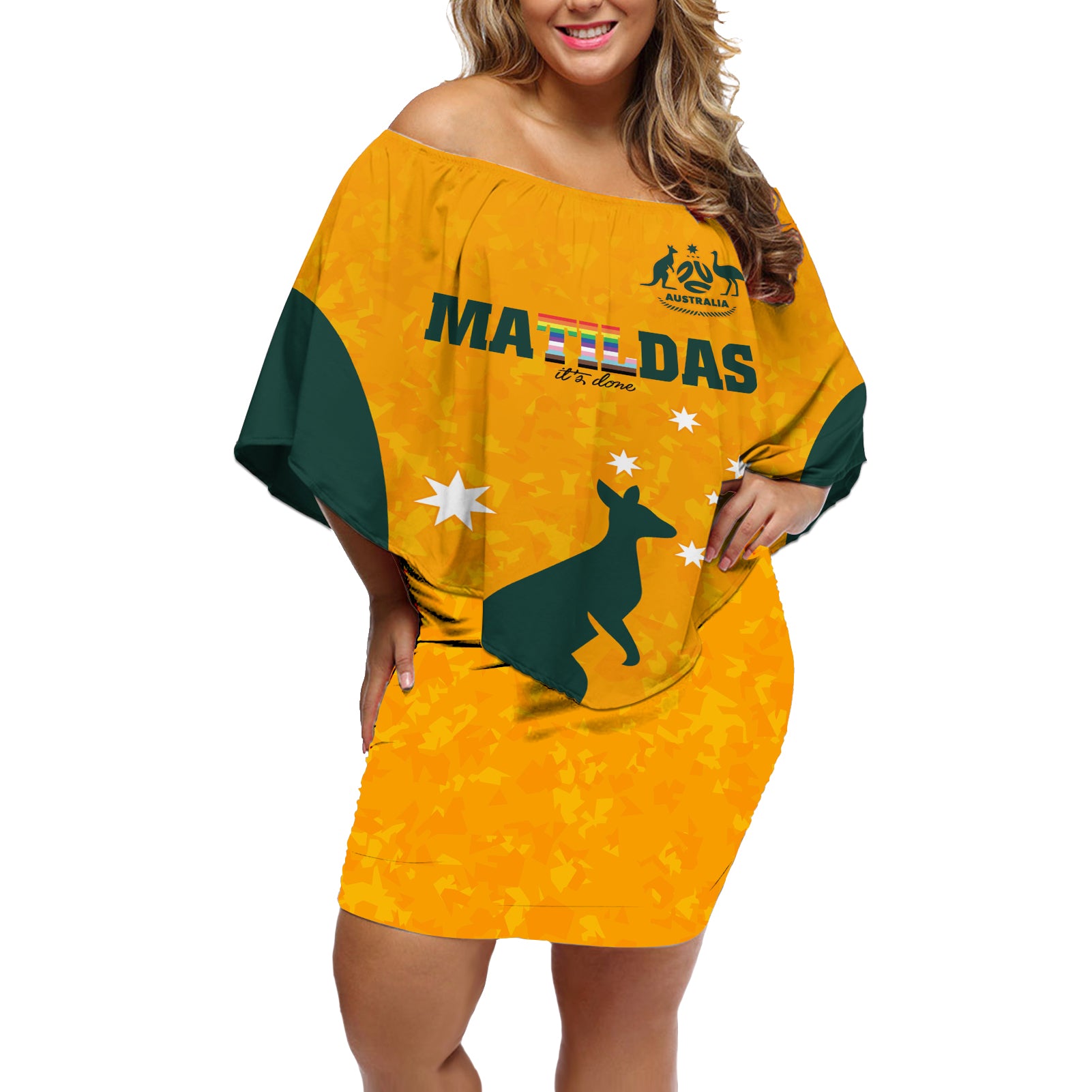 custom-australia-matildas-pride-with-kangaroo-off-shoulder-short-dress