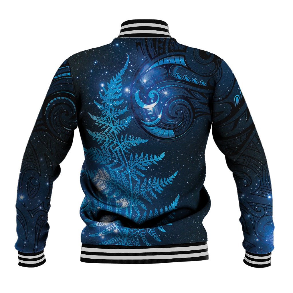 New Zealand Matariki Baseball Jacket Blue Milky Way Stars Night Sky