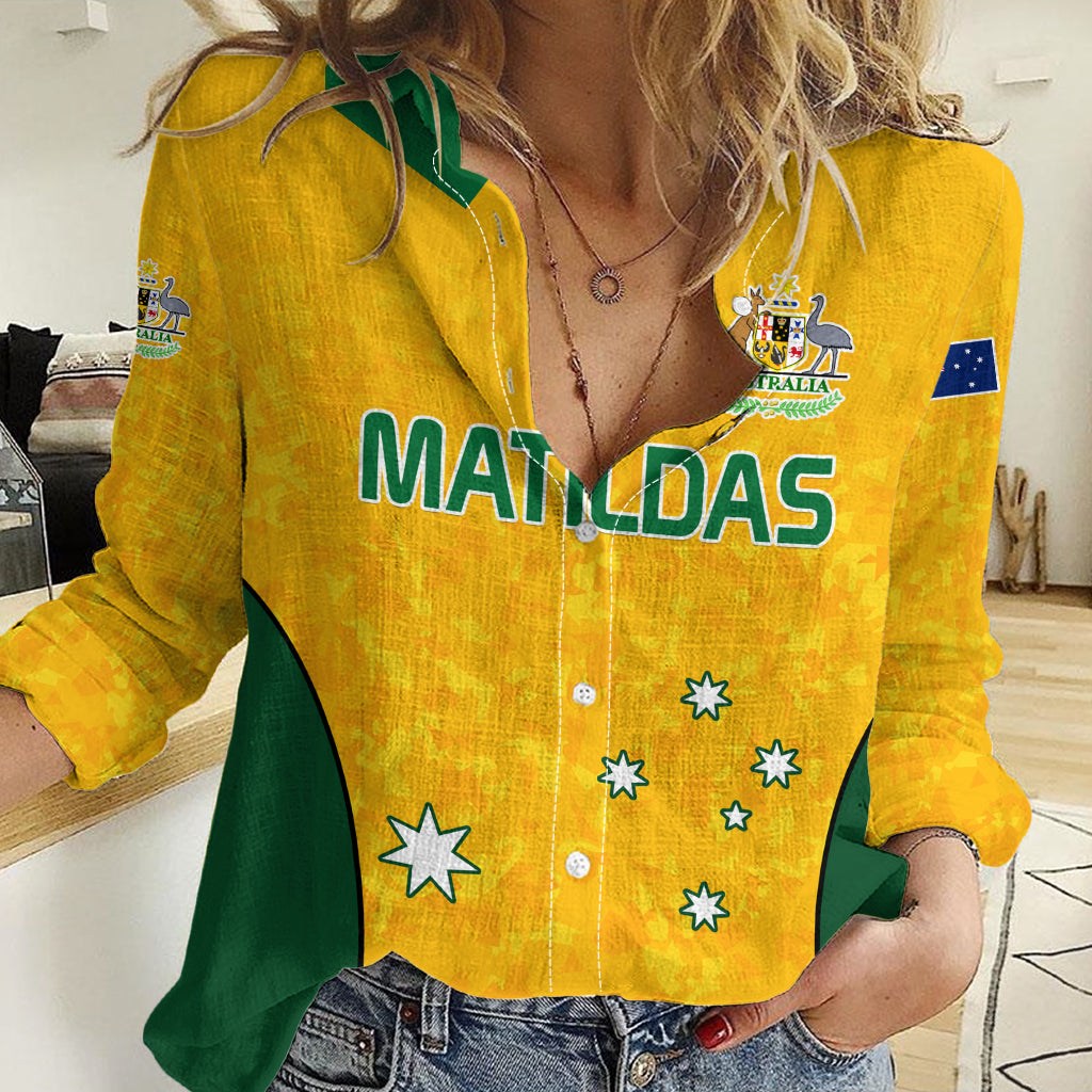 Australia Soccer Women Casual Shirt Socceroos With Kangaroo - Matildas 2023 LT9