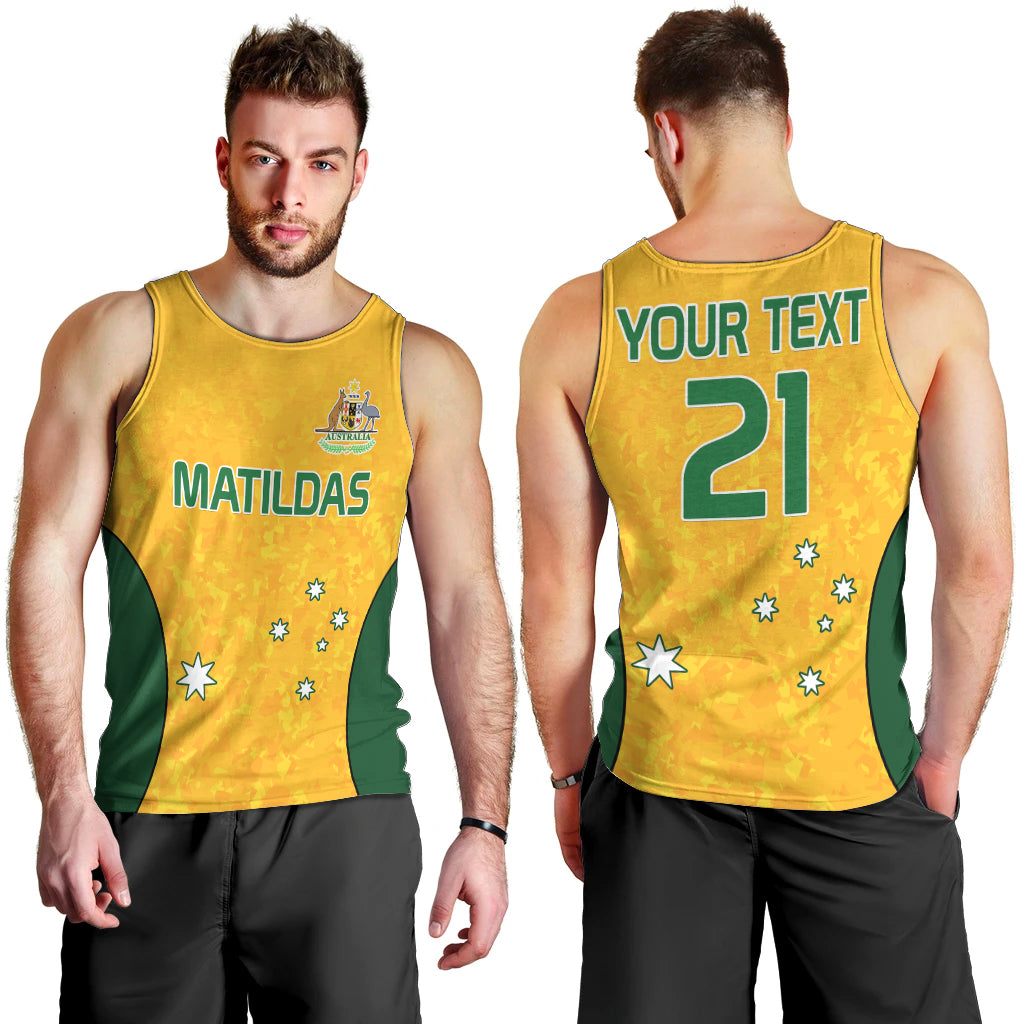 custom-text-and-number-australia-soccer-men-tank-top-socceroos-with-kangaroo-matildas-2023