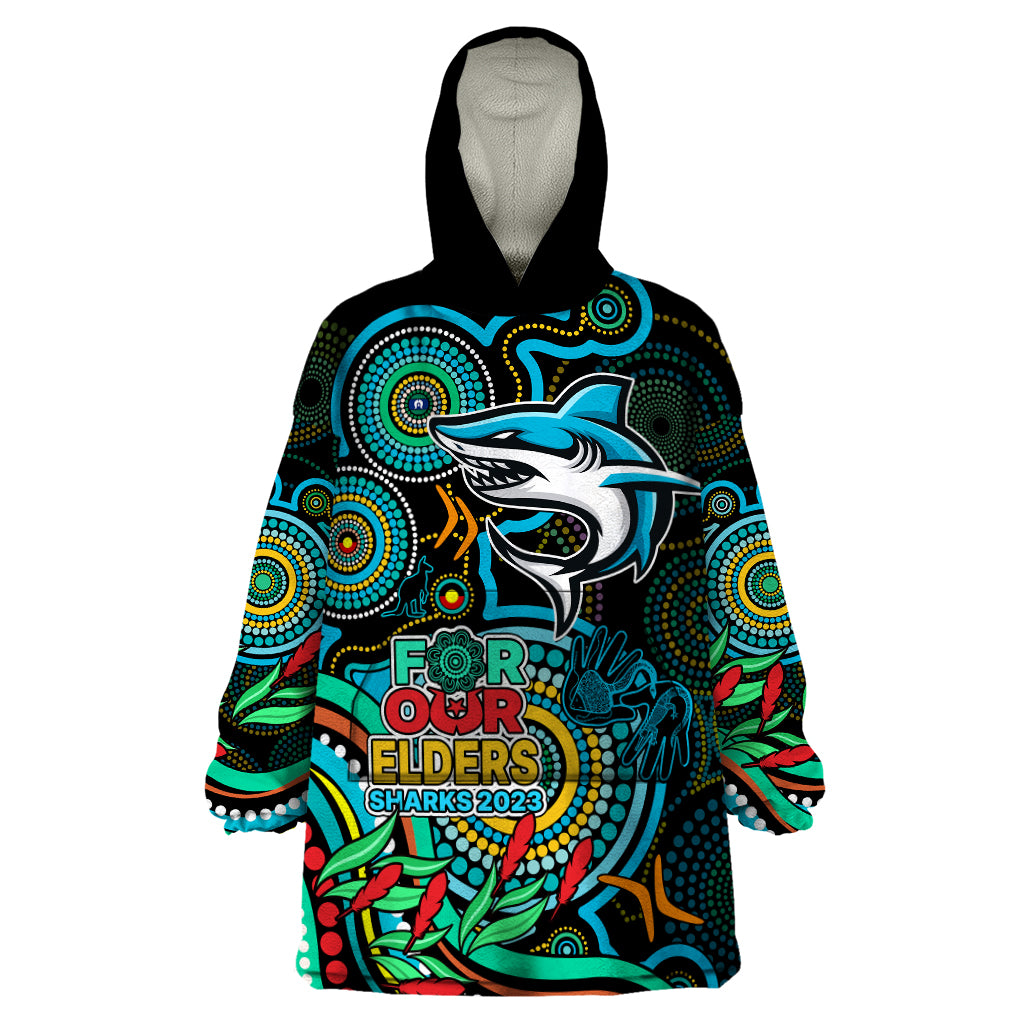 sharks-rugby-aboriginal-art-wearable-blanket-hoodie-naidoc-indigenous-tribal