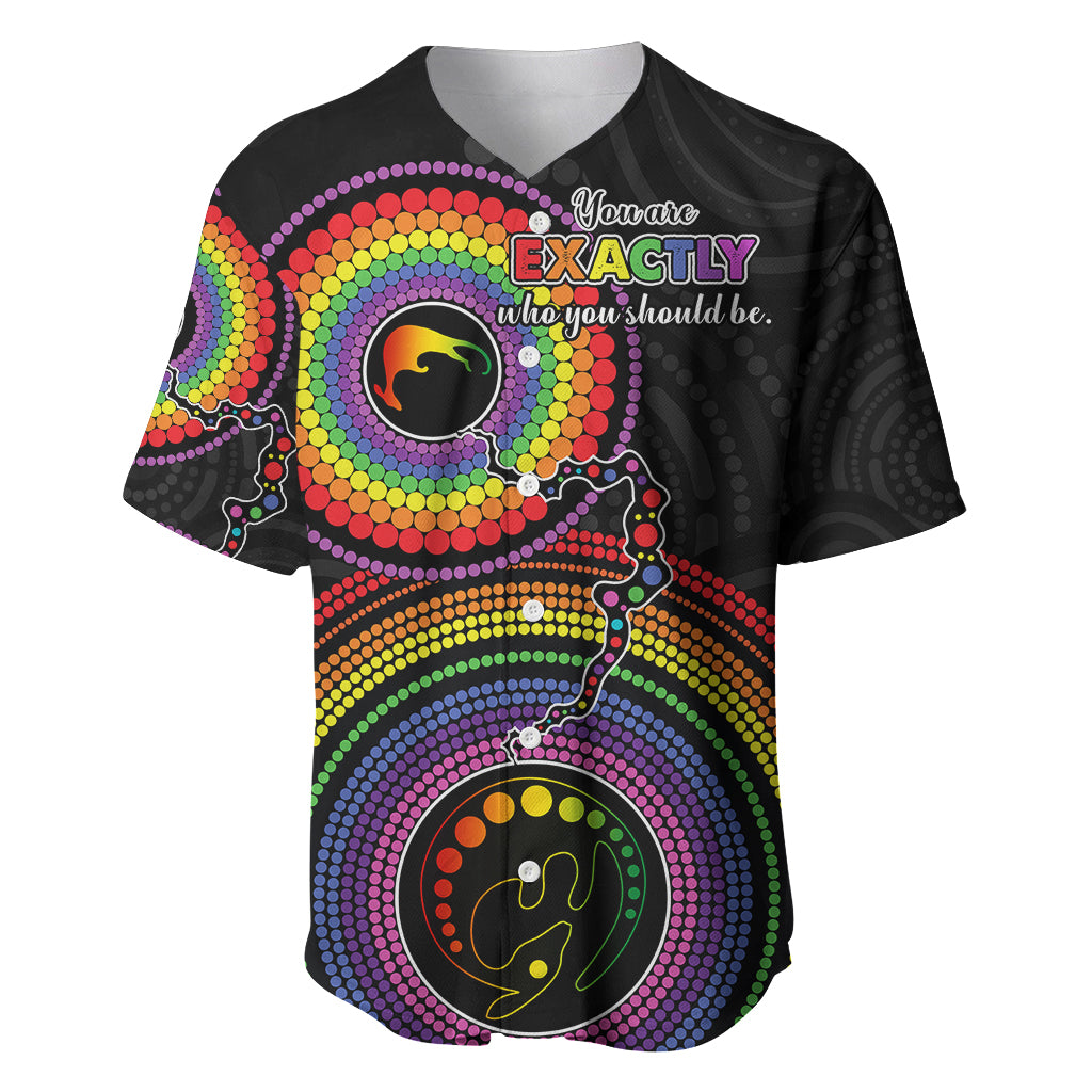 australia-lgbt-baseball-jersey-you-are-exactly-who-you-should-be-aboriginal-style