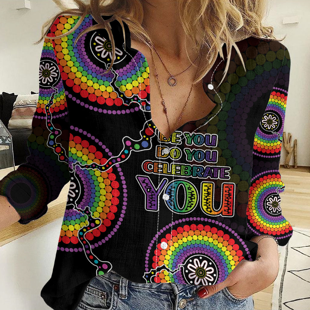 Australia LGBT Women Casual Shirt Be You Do You Celebrate You Aboriginal Style LT9