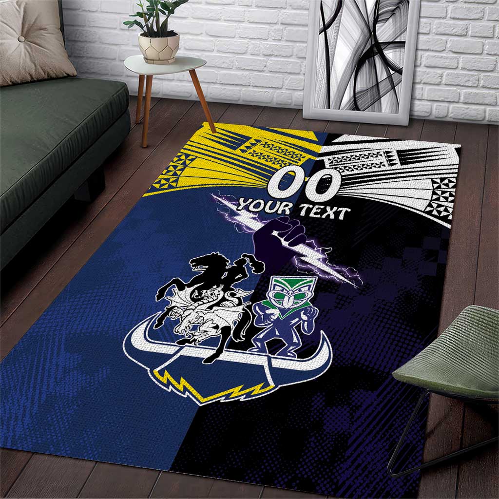 Custom Dragons-Cowboys Combine Storm-Warriors Area Rug Sport Style Version 01