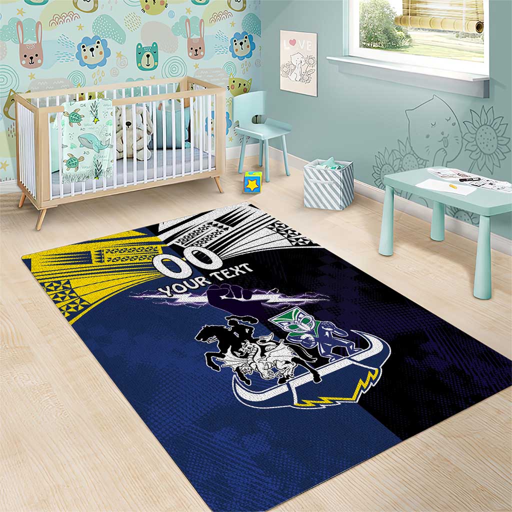 Custom Dragons-Cowboys Combine Storm-Warriors Area Rug Sport Style Version 01