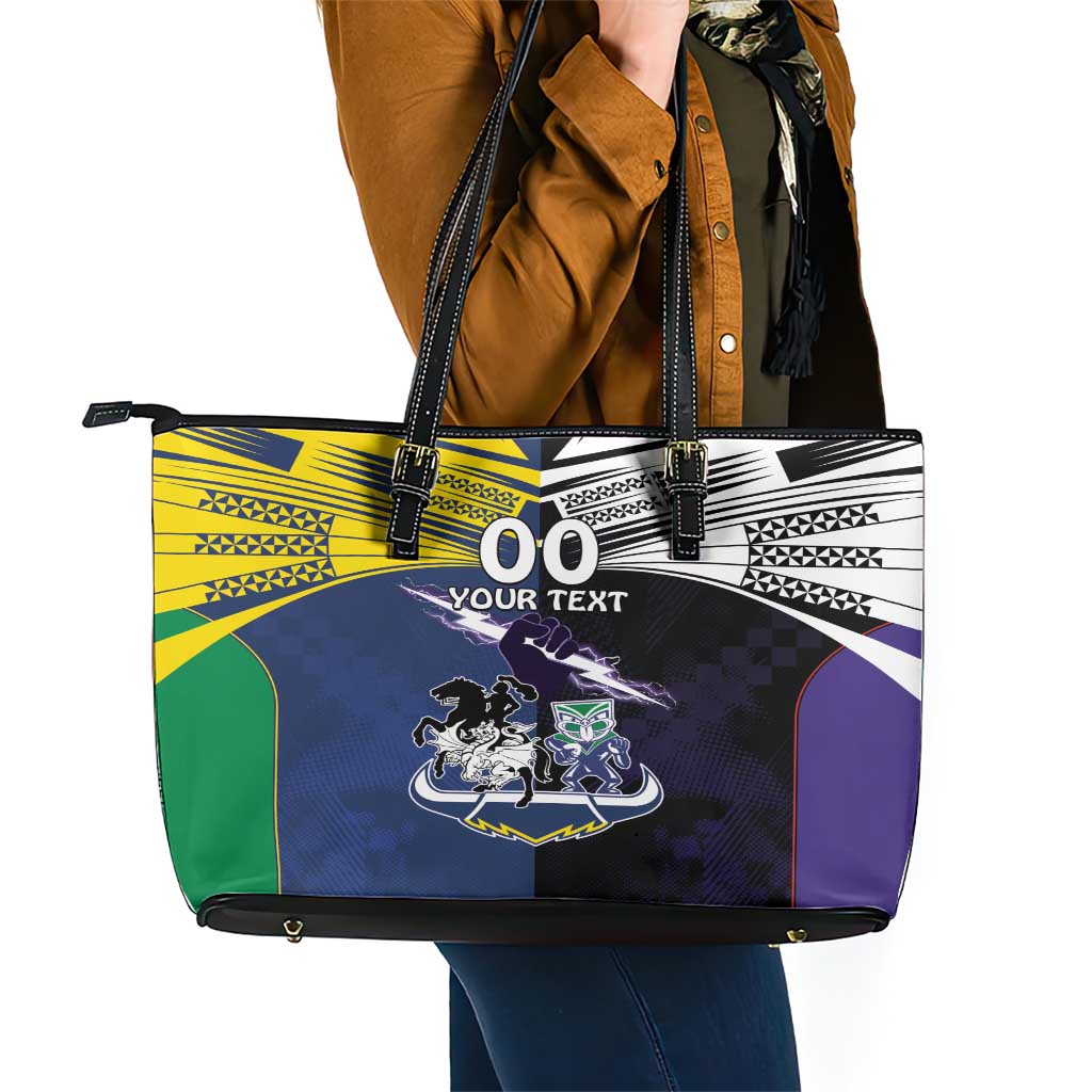 Custom Dragons-Cowboys Combine Storm-Warriors Leather Tote Bag Sport Style Version 01