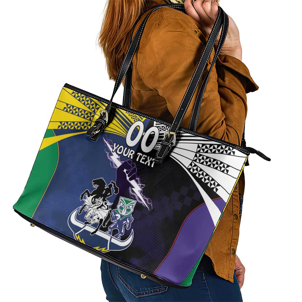 Custom Dragons-Cowboys Combine Storm-Warriors Leather Tote Bag Sport Style Version 01