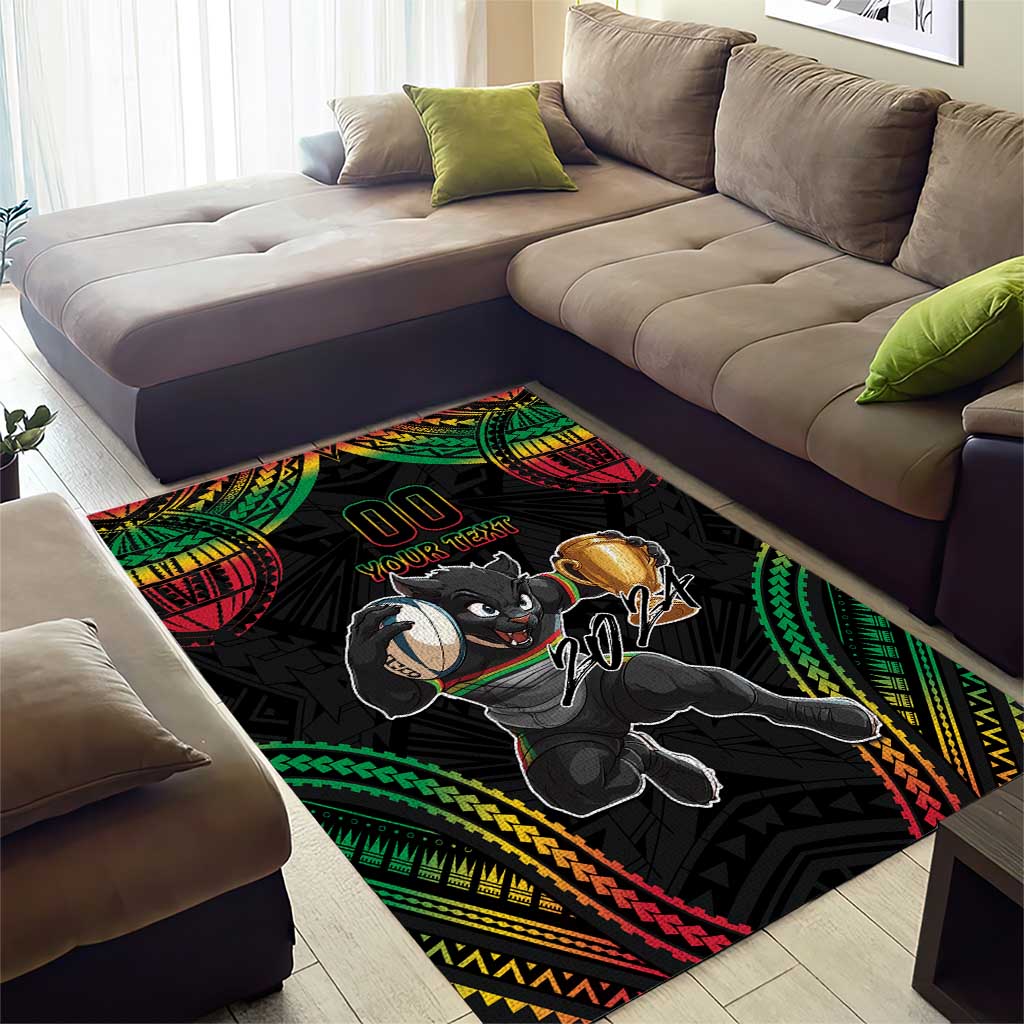 Custom Panthers Champion Grand Final 2024 Area Rug With Polynesian Style