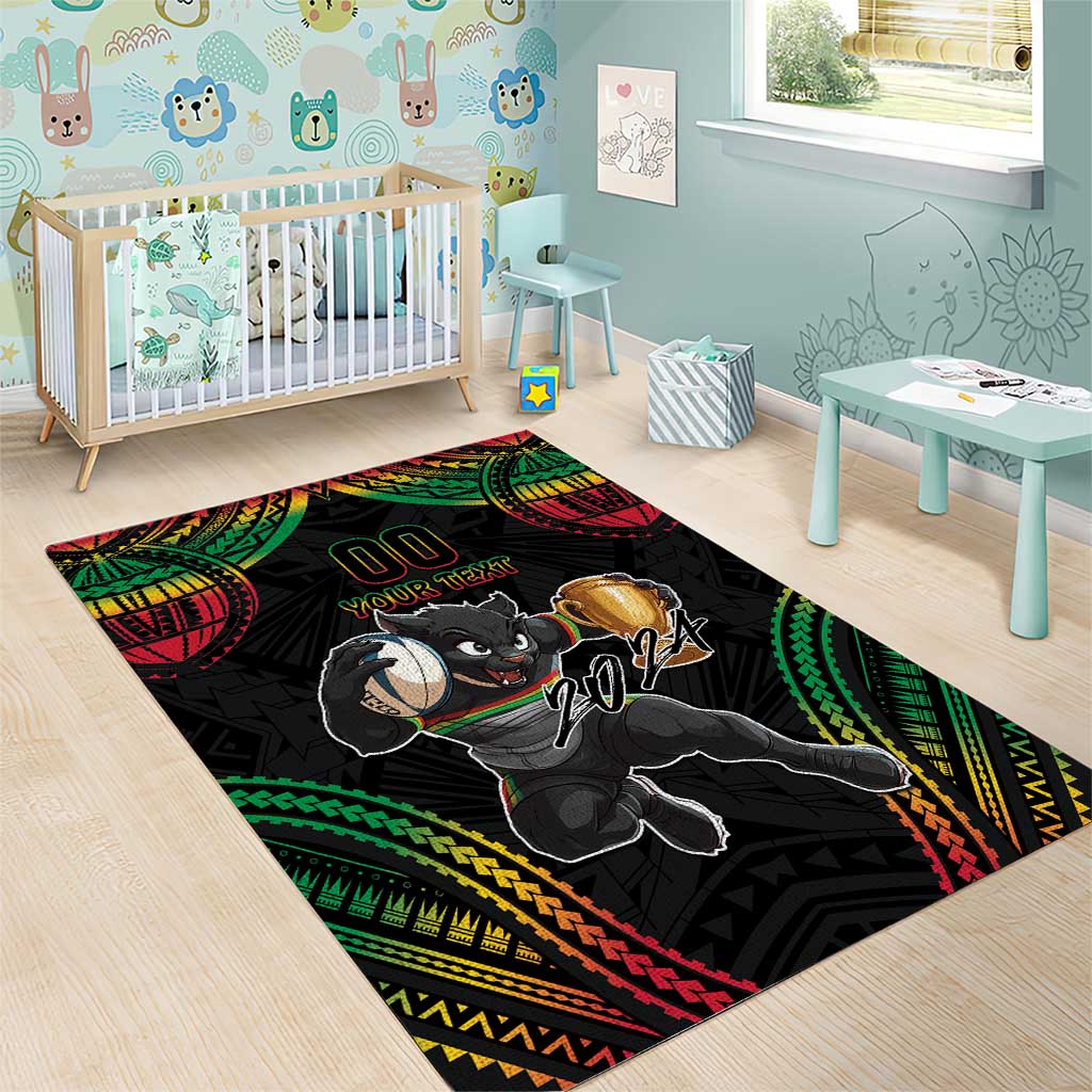 Custom Panthers Champion Grand Final 2024 Area Rug With Polynesian Style