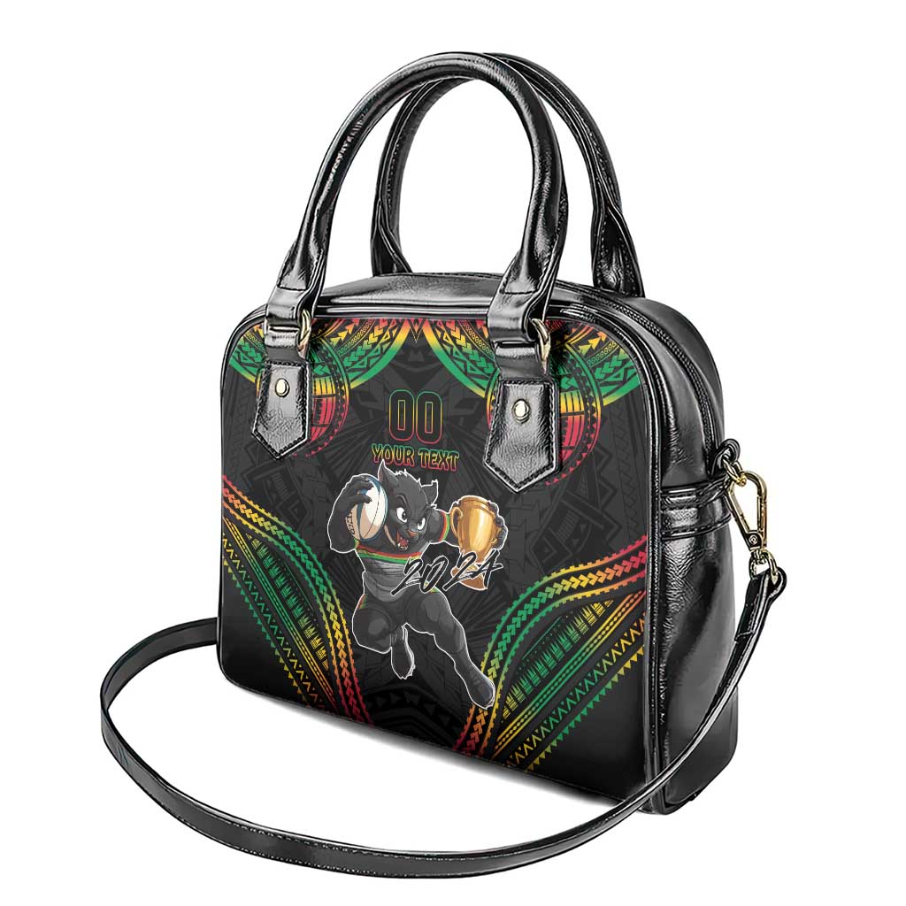 Custom Panthers Champion Grand Final 2024 Shoulder Handbag With Polynesian Style