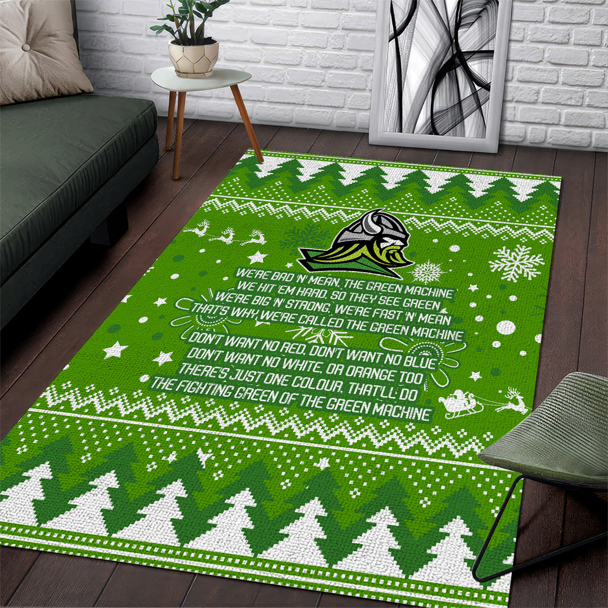 raiders-rugby-area-rug-the-mighty-green-machine-2023-christmas-vibe