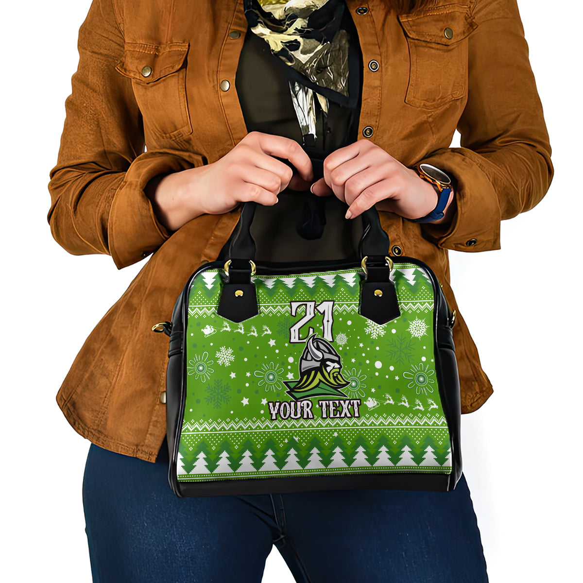 custom-raiders-rugby-shoulder-handbag-the-mighty-green-machine-2023-christmas-vibe