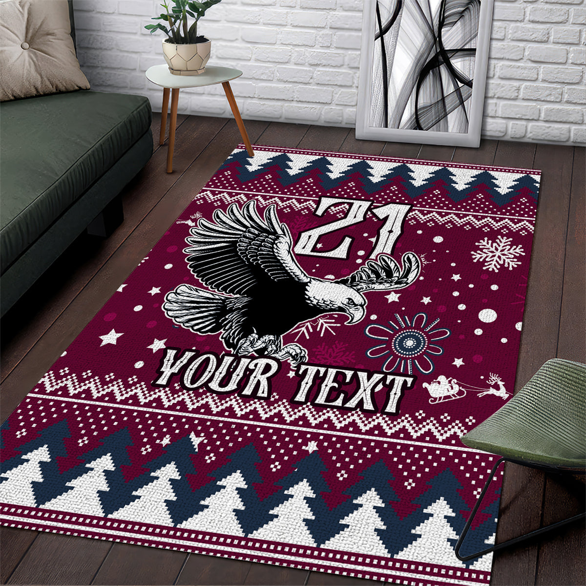 custom-sea-eagles-rugby-area-rug-manly-boys-victory-2023-christmas-vibe