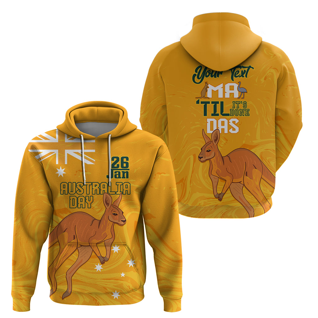 Personalised Matildas Australia Day Hoodie Proud To Be Tillies Gold Version