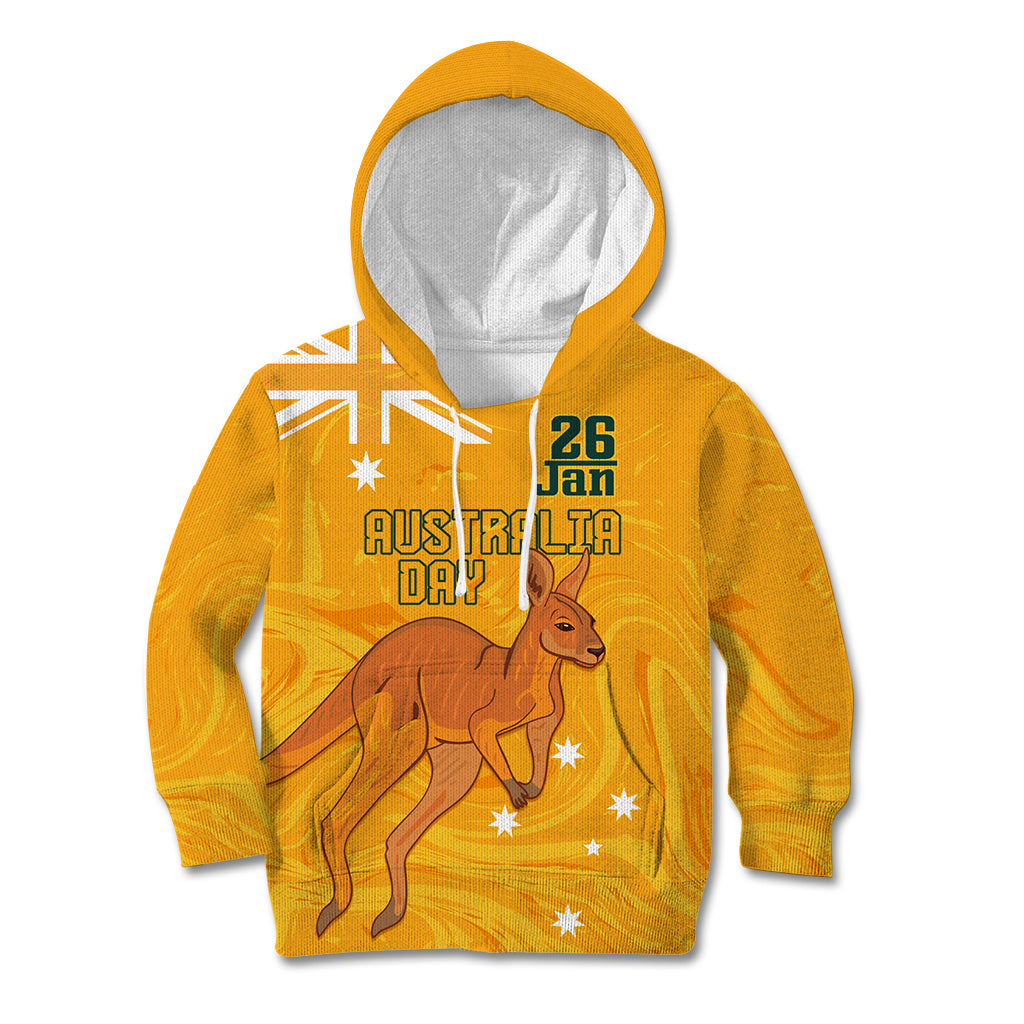 Personalised Matildas Australia Day Kid Hoodie Proud To Be Tillies Gold Version