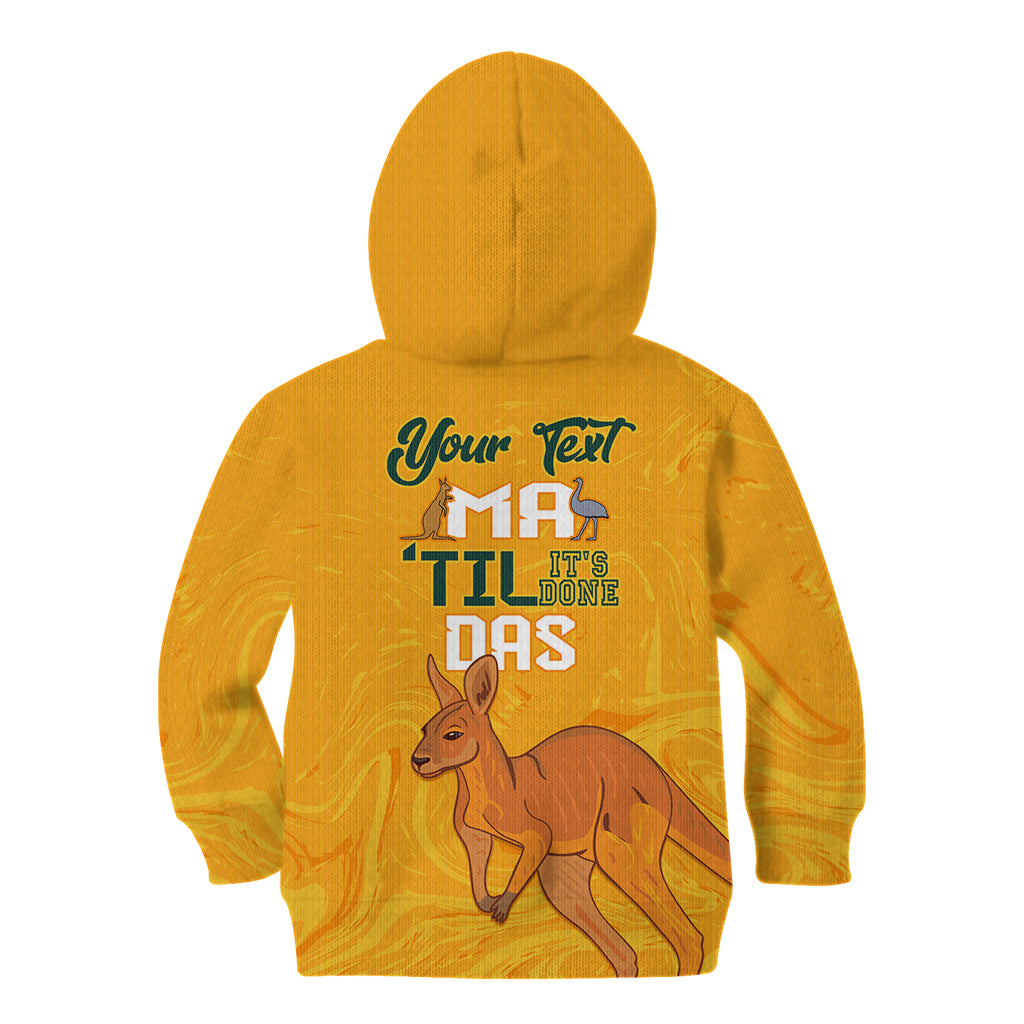 Personalised Matildas Australia Day Kid Hoodie Proud To Be Tillies Gold Version