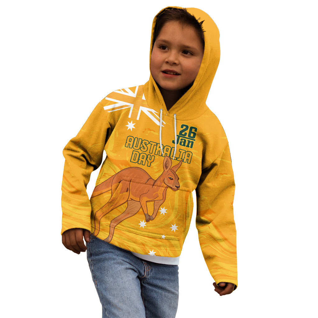 Personalised Matildas Australia Day Kid Hoodie Proud To Be Tillies Gold Version