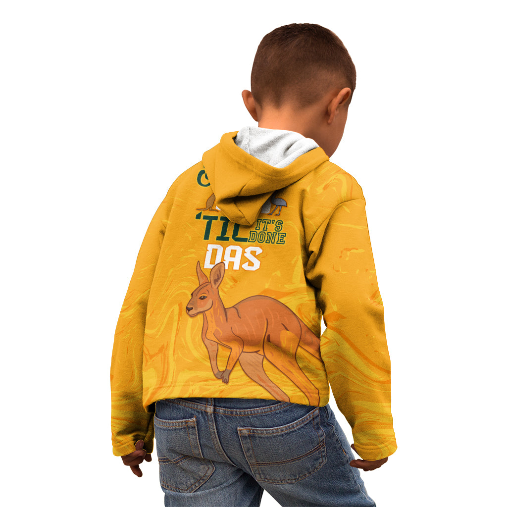 Personalised Matildas Australia Day Kid Hoodie Proud To Be Tillies Gold Version