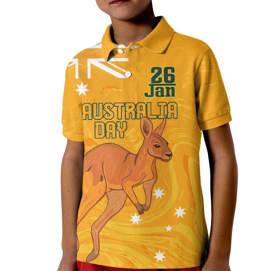 Personalised Matildas Australia Day Kid Polo Shirt Proud To Be Tillies Gold Version