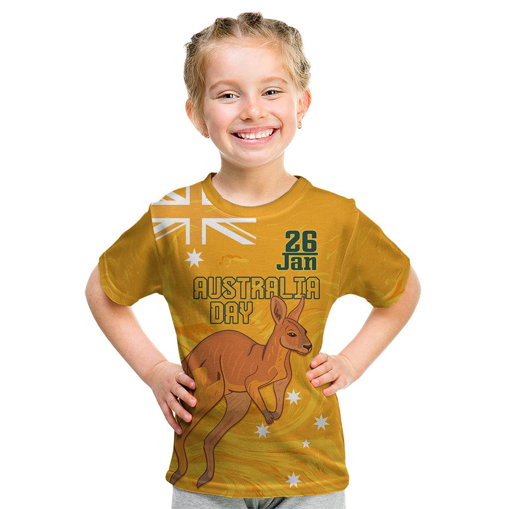 Personalised Matildas Australia Day Kid T Shirt Proud To Be Tillies Gold Version