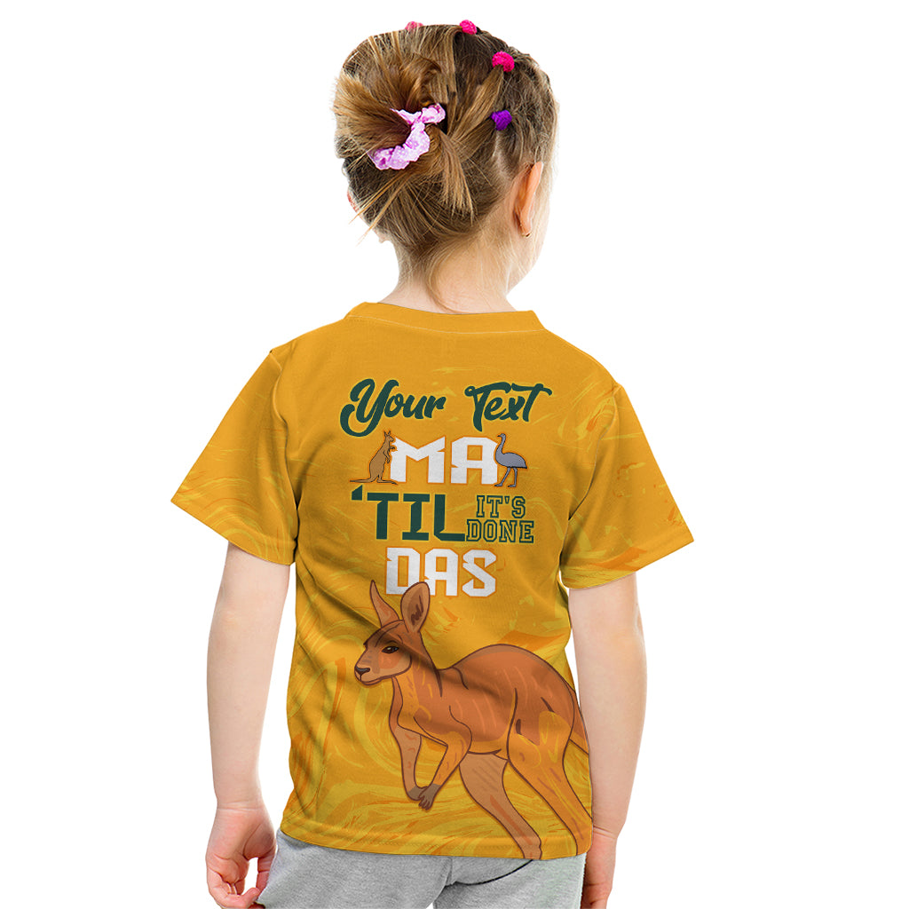 Personalised Matildas Australia Day Kid T Shirt Proud To Be Tillies Gold Version