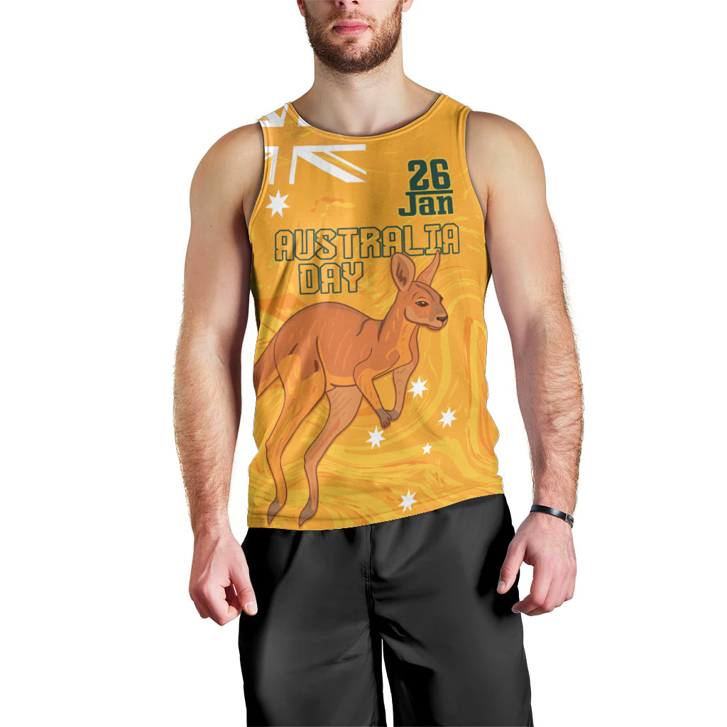 Personalised Matildas Australia Day Men Tank Top Proud To Be Tillies Gold Version